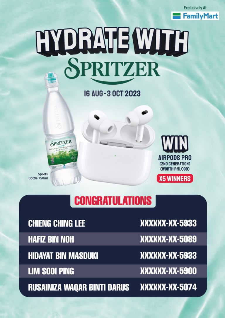 Hydrate With Spritzer 16 Aug – 3 Oct 2023