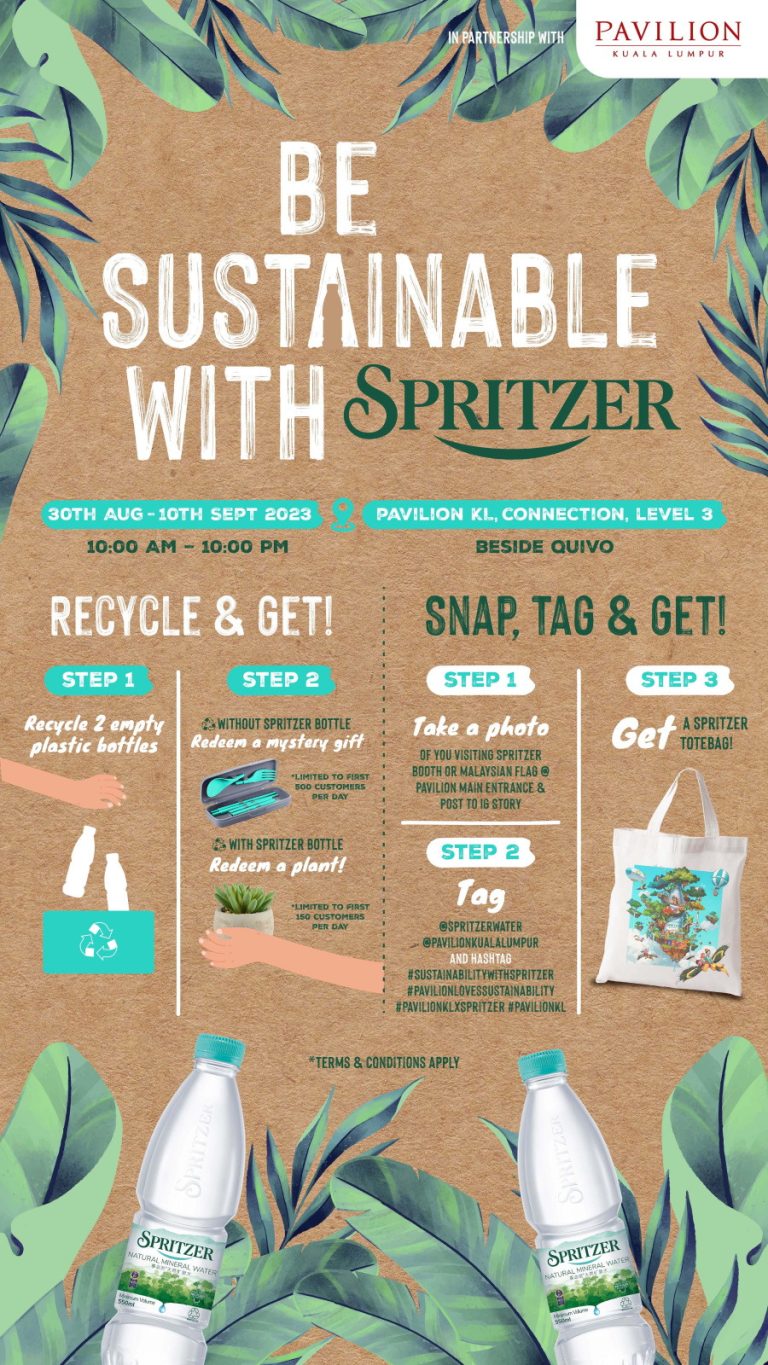 Be Sustainable with Spritzer in Pavilion KL