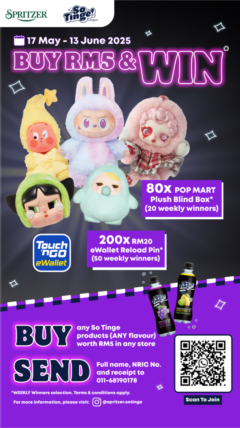 So Tinge BUY RM5 & WIN POP MART PLUSH BLIND BOX CONTEST!